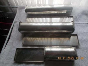 3 Längliche Aluminiumstahl Backformen 2x39 cm, 1x19 cm  Bild 3