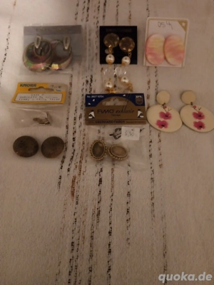 modeschmuck 7 Ohrklips neu 