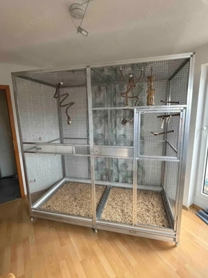 Aluminiumvoliere 2Jahre alt  Maße 2mx1mx2m zu verkaufen