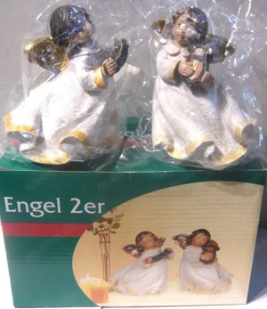 Weihnachtsdeko 2 Engel in OVP ungebraucht TOP