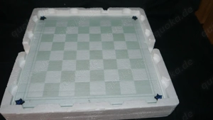 XL Star Deluxe Schachspiel Schachfiguren Design + Schachbrett aus Glas Bild 9