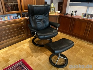 Stressless Sessel Wing mit Hocker in Leder 
