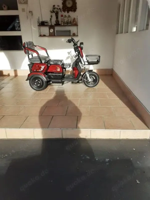 3 Rad Elektro Roller,  Starke Motor1000 W, und Batteri 60V, 2 Sitze +Kind, Reichweiter bis zu 90 Km  Bild 5