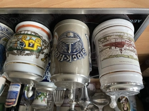 Bierkrüge mit Zinndeckel, Humpen, Sammlerstücke 6 