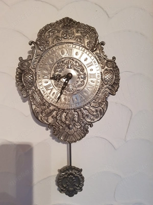 Wanduhr aus Zinn mit Pendel von BMF