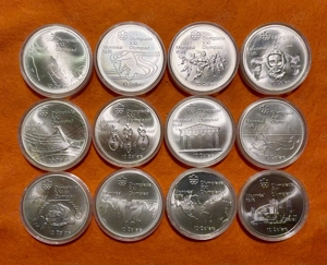 5 Dollar + 10 Dollar Silbermünzen Olympiade Montreal 1976 Kanada