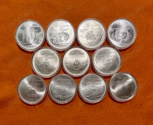 5 Dollar + 10 Dollar Silbermünzen Olympiade Montreal 1976 Kanada 925er Feinsilber