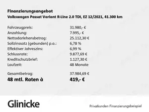Volkswagen Passat Variant 2.0 TDI R-line Elegance 4Motion A Bild 2