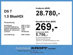 DS Automobiles DS 7 1.5 BlueHDi Fin. ab 2,99% AHK+Navi+SD Bild 4