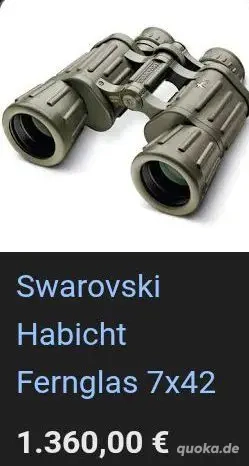 Biete Swarovski Habicht 7x42 Fernglas Neu an
