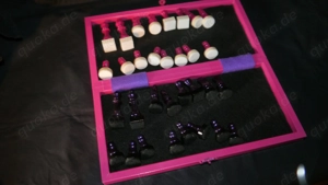Pink Lady Schachspiel Einmalig Schachfiguren Reiseschachbrett Schachbrett Holz Chess  Bild 8