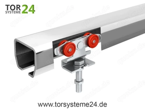 Laufschienen für Außen und Innenbereiche, Schiebetür Schiene, Torbeschläge ink. Rollwagen