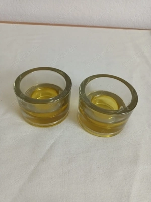 2 Stück Teelichthalter Windlicht ca. 6cm hoch ca. 8cm Durchmesser