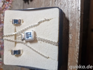 Silber Kette mit Ohringen