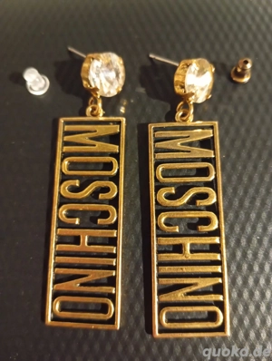 Original Moschino Ohrringe mit Stein 