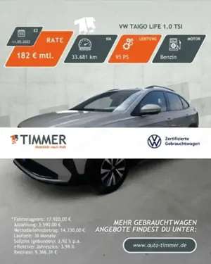 Volkswagen T-Cross 1.0 TSI LIFE *LED *ACC *RKAM *VIRUAL *APP *SHZ *A