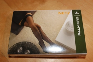 Orig. Palmers Halterlose Strümpfe Netz Schwarz Gr. 40-42 Neu OVP