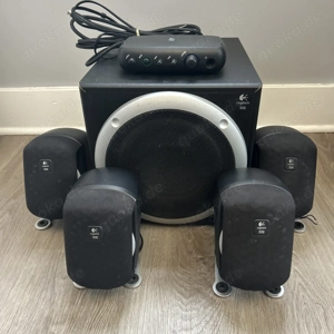 Musikanlage Logitech Z-560 Surround Sound Lautsprecher System 5.1 THX Zertifiziert