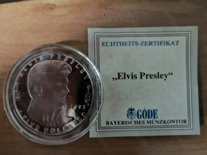 Elvis Presly Five Dollars Gedenkmünze