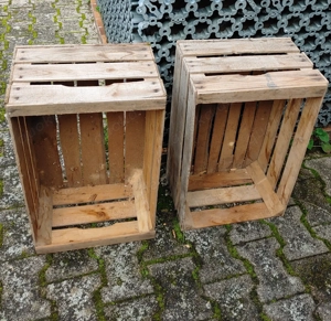 Alte hut erhaltene Obstkisten zu verkaufen