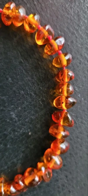 Bernsteinkette echter Bernstein Schmuck teilw. mit Inklusionen Einschlüssen Bild 3