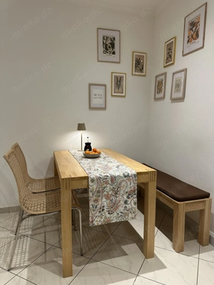 Gemütliche Garnitur auch EINZELN (Tisch, Bank, 2 Stühle, Polster)