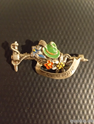 Trachten Anstecknadel Brosche Hut 