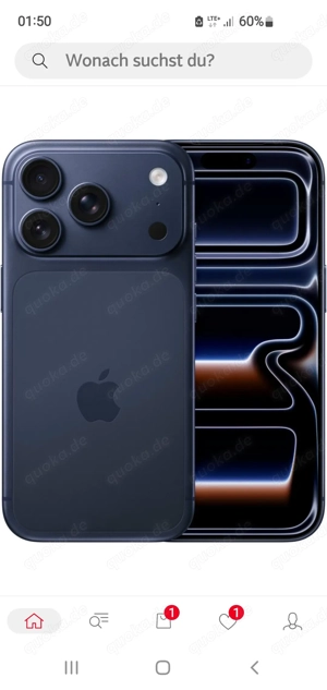 Iphone 17 Pro. Tiefblau 256GB 