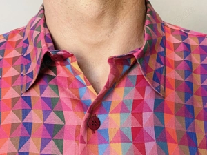 Neues Missoni Herren-Hemd, 100% Baumwolle, kurzärmelig, Größe 50 Bild 8