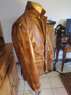 Nagelneu und ungetragen: Echt-Leder-Sakko Herren, taillierter Schnitt, Größe S