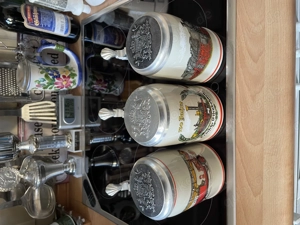 Bierkrüge 3 Stück  mit Motiven 150 Jahre Bahn 