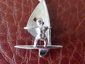 925 Silber Kette Surfer Surferin Surfbrett Surfen Anhänger inkl. Halskette 45 cm