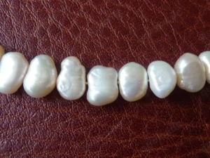 Echte Perlenkette Biwa Perlen Kette Barockperlen  Süßwasserperlen Süßwasser 925 Silberverschluss