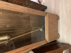 Standuhr Eiche mit Gong um 1900 antik läuft Bild 2
