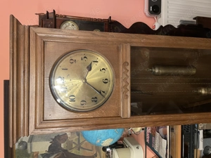 Standuhr Eiche mit Gong um 1900 antik läuft Bild 5