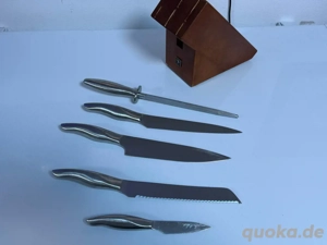 Zwilling Messerblock Buche + 4 Messer + Messerschärfer