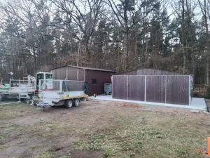 Blechgarage   Blechhalle 6 x 6 m