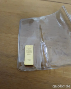 10g Feingold Goldbarren 999er Degussa