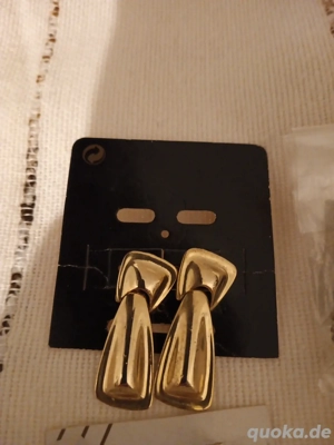 modeschmuck 7 Ohrringe Gold Silber neu  Bild 2