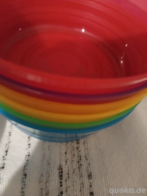 6 blastik Becher und Schüsseln neu  Bild 3