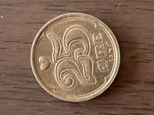 Münze Münzen Umlaufmünze Dänemark 25 Öre 1997 Bild 2