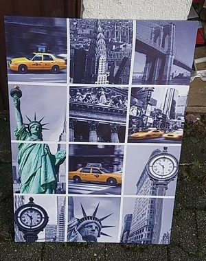 New York Bild gemalt wie neu, Gemälde, Kunst, Kunstdruck