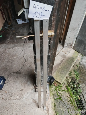 Edelstahl Flachprofil 40x8x1200mm, Flacheisen.