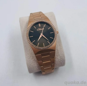 s.Oliver Damenuhr Roségold mit Glitzersteinen (32mm) NEU Uhr