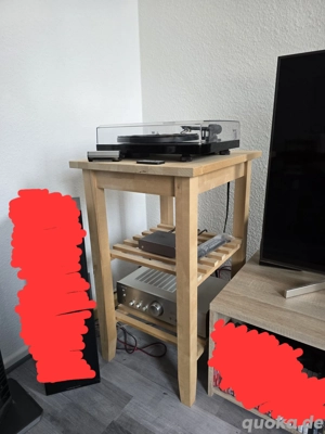 Regal für Schallplattenspieler