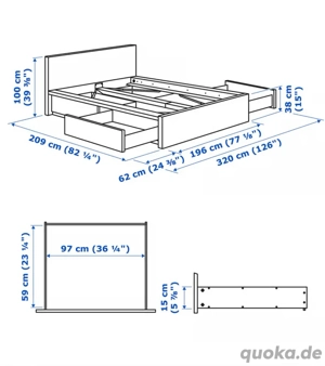 doppelbett 180x200cm inkl. matratze