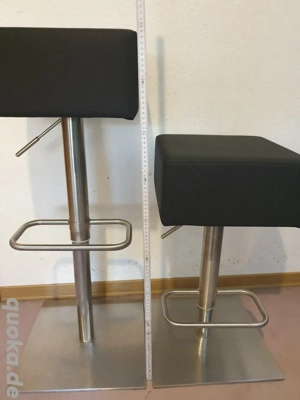 barhocker neu leder polster Elefanten Kunstleder anthrazit schwarz höhenverstellbar 