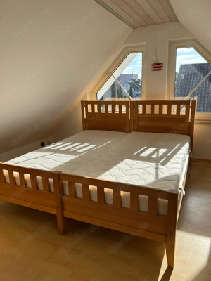 WASA Doppelbett Massivholz m. verstellbarer Rückenlehne
