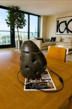 Indoor Steinlampe Naturstein 30cm mit Elektrik CE geprüft 249 