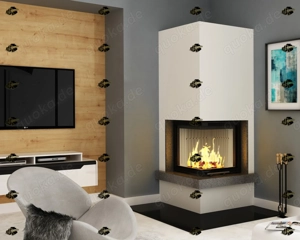 Kaminbausatz  IMPERIAL Smart 2LTh-S 7,5KW Kamin Panorama L-Kamin L-Form Ofen Neu Hajduk LDF-Kamine